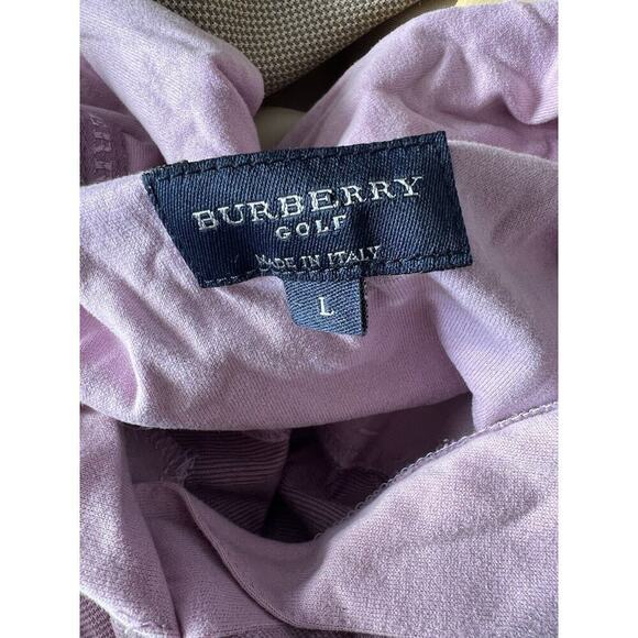 Burberry Golf Long Sleeve Collared Shirt Lavender Plum Size Large Cotton - Picture 5 of 9